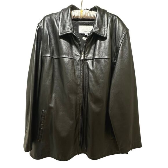 VINTAGE Y2K Matrix Wilson’s Leather M. Julian Black Thinsulate Zip Up Jacket - Picture 1 of 16